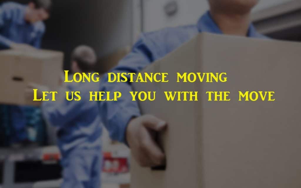 Long distance movers helping