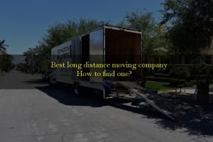 Best long distance moving company