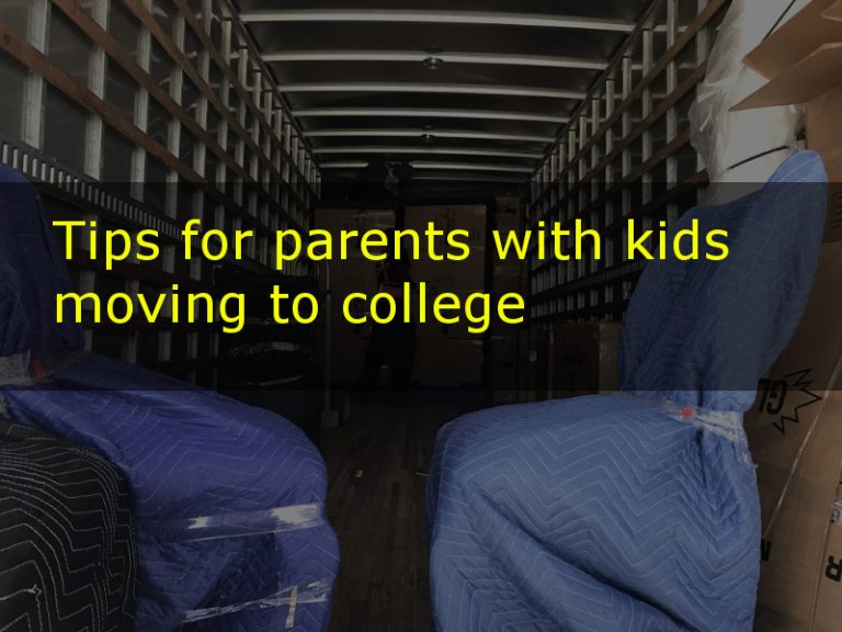 Tips for parents with kids moving to college