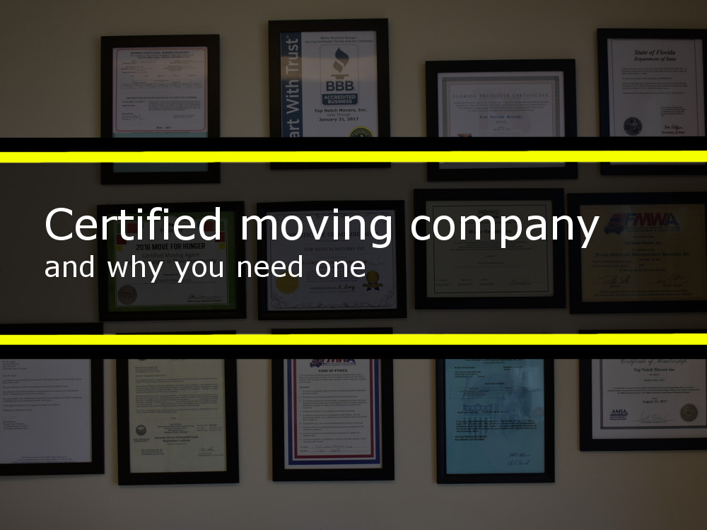 Certified moving companies