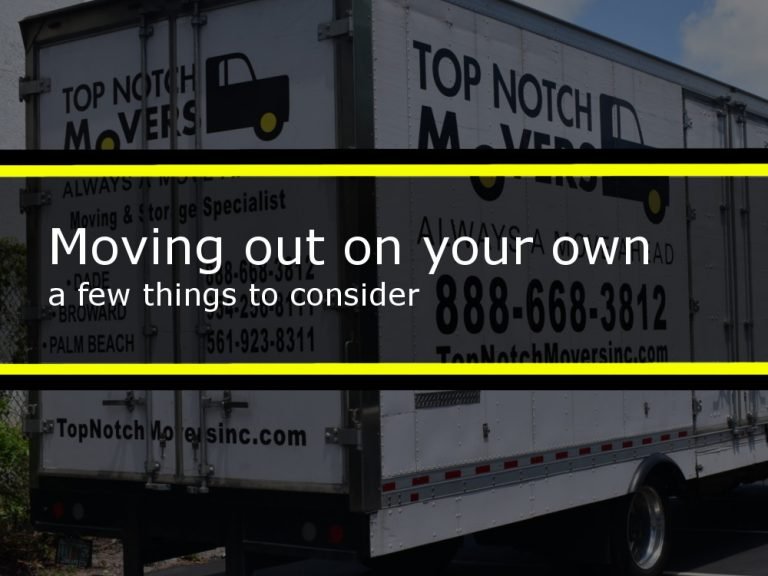 Moving out on your own post with truck behind it picture