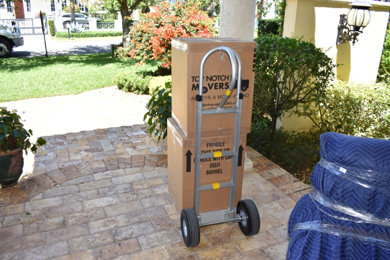 hand truck with moving boxes